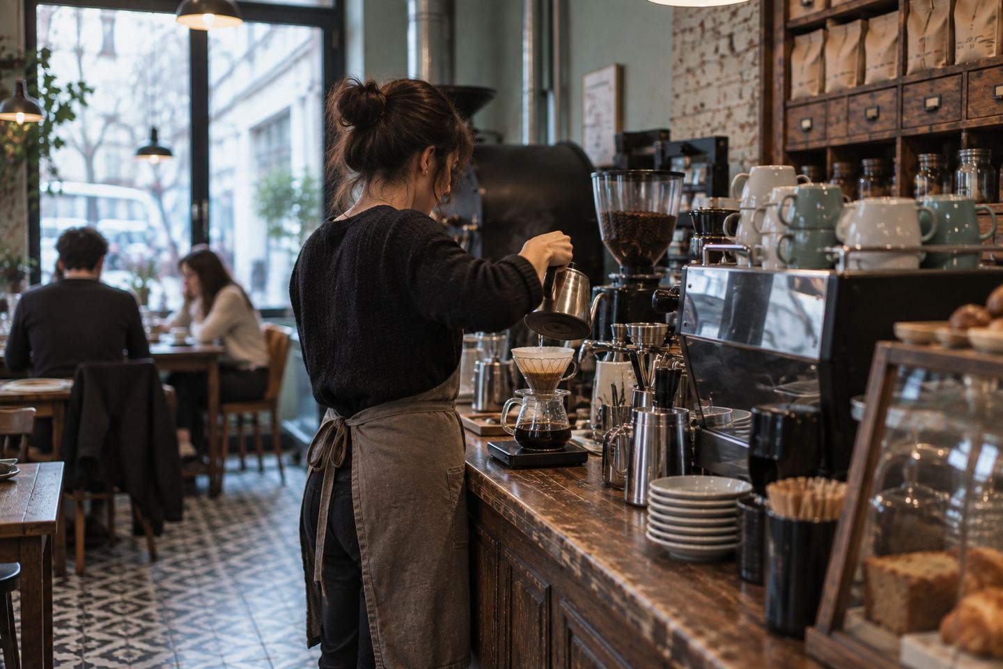 Notre comptoir, rue des Pierres Plantées